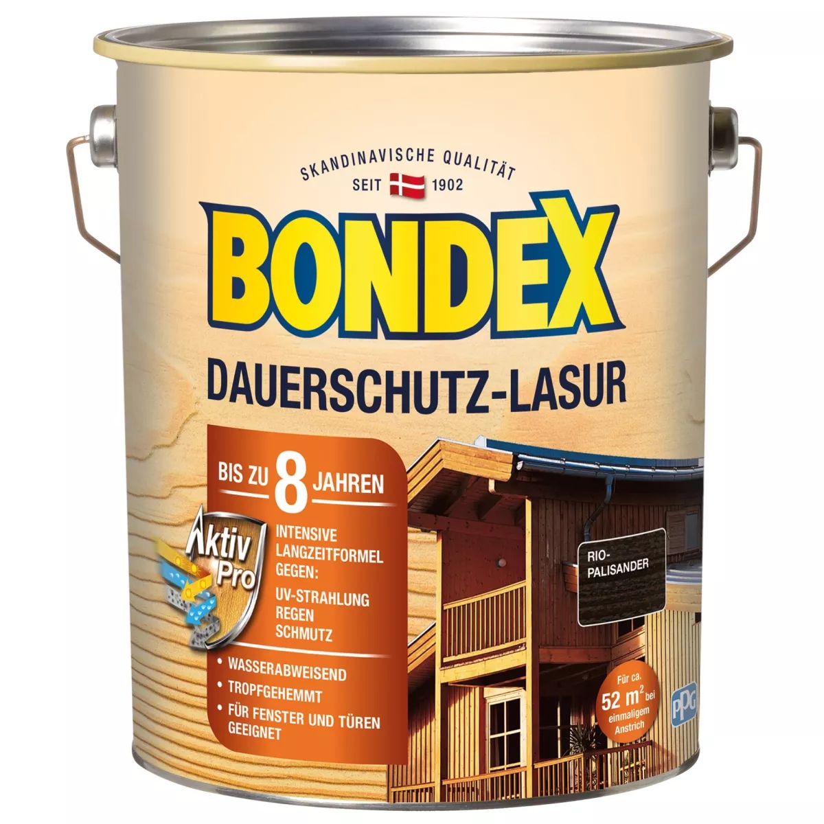 BONDEX Dauerschutz-Lasur 4,00 L Wetterschutz Rio Palisander
