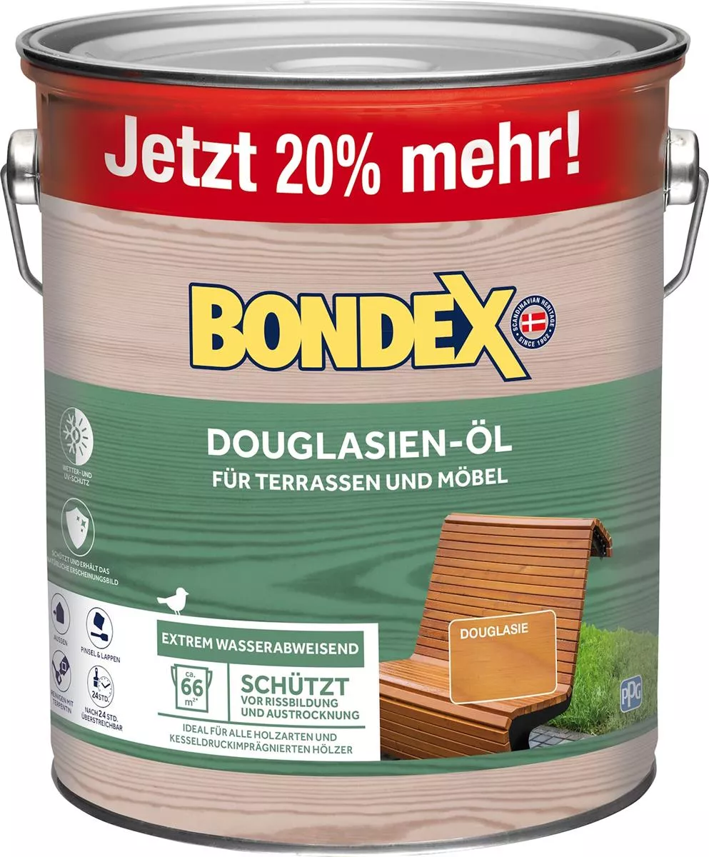 BONDEX Douglasien-Öl 3,00 L 20% mehr - Holzschutz Auffrischung