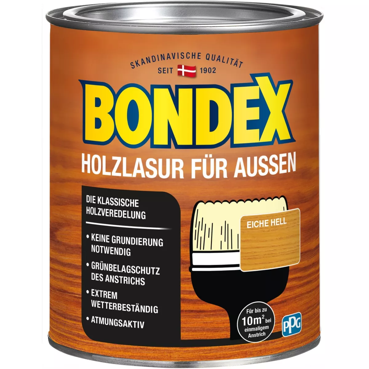 BONDEX Holzlasur für Außen Wetterschutz Holzschutzlasur 750 ml Eiche
