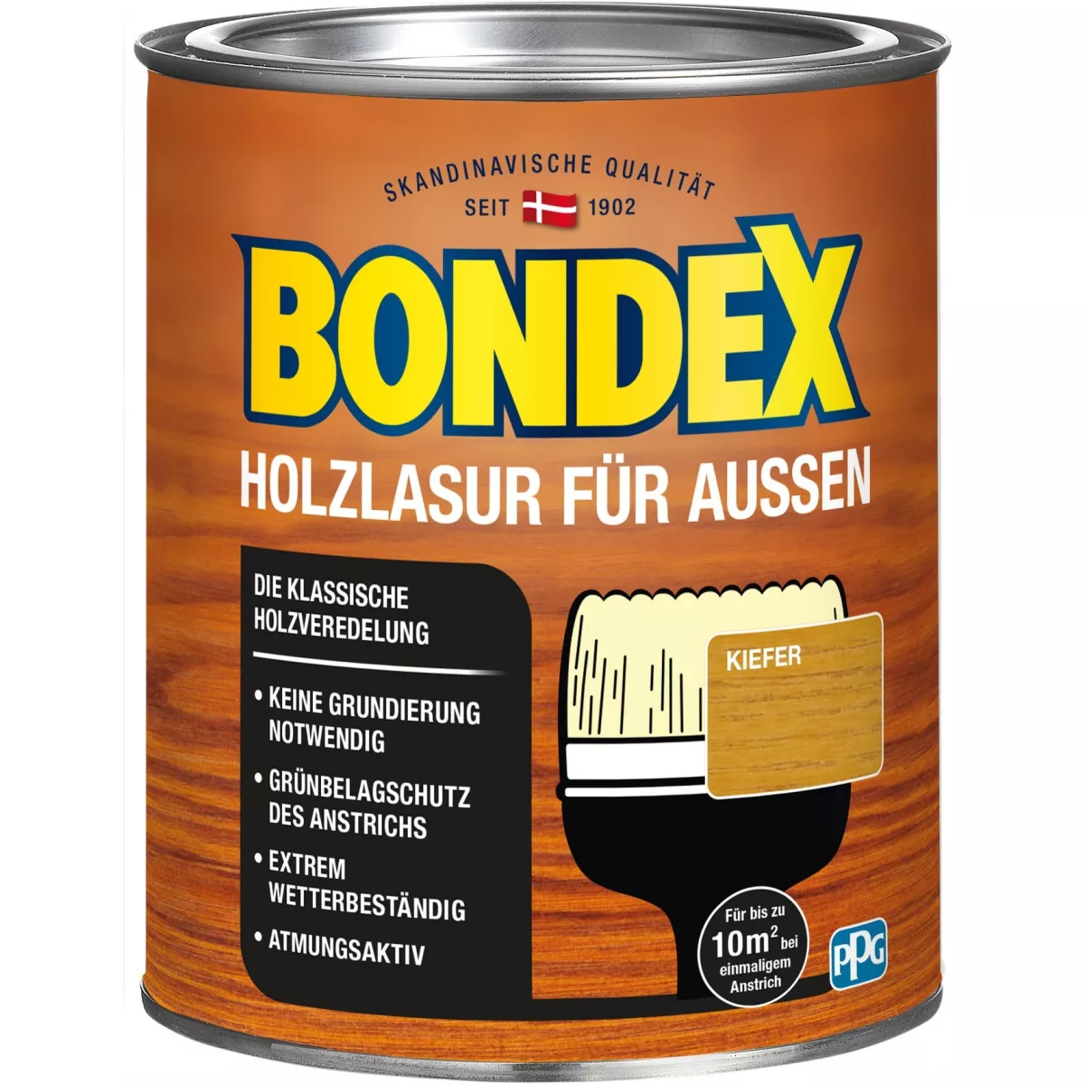 BONDEX Holzlasur für Außen Wetterschutz Holzschutzlasur 750 ml Kiefer