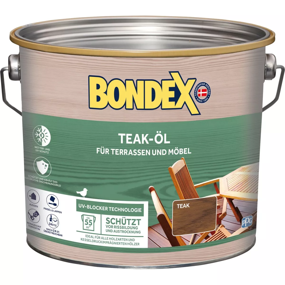 BONDEX Teak-Öl 2,50 L Wetterschutz Teak