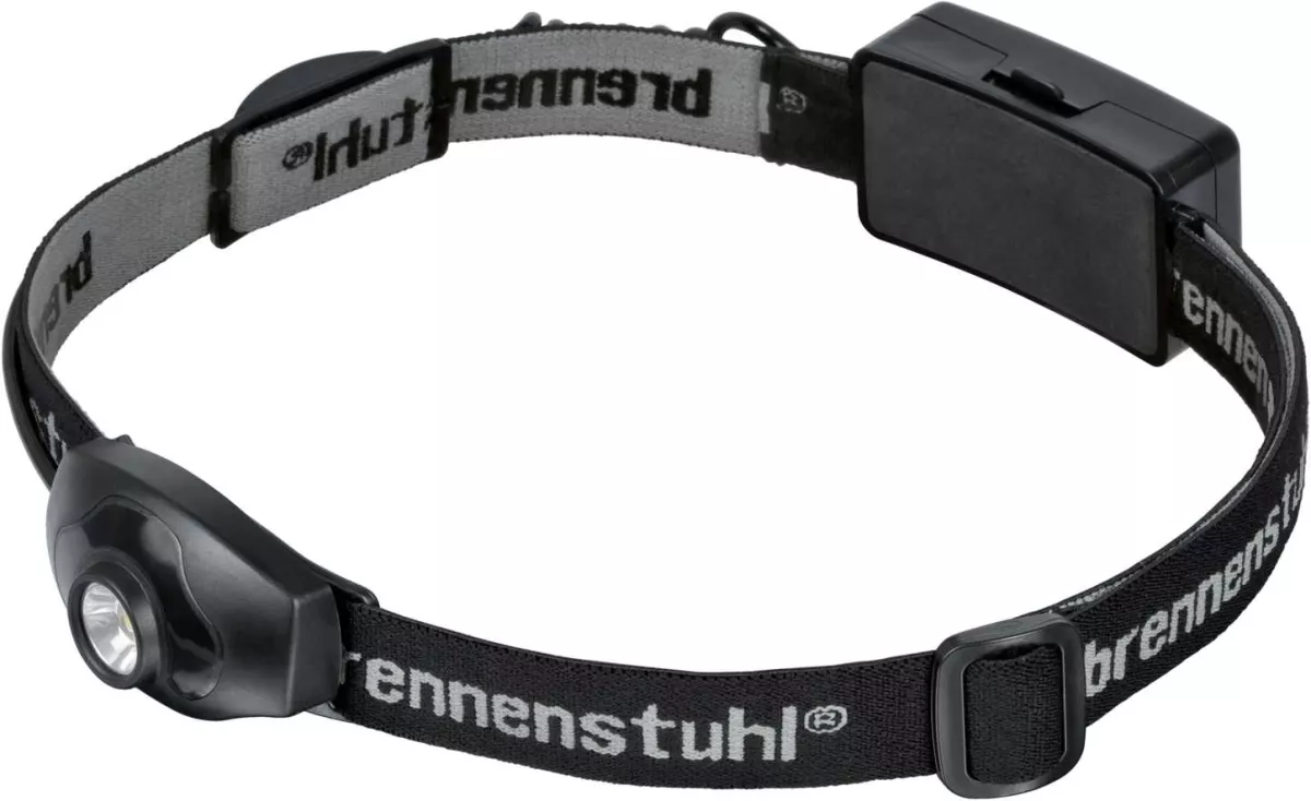 Brennenstuhl LED Kopflampe KL 100 LuxPremium Stirnlampe IP44 Front und Rücklicht 100 lm schwarz