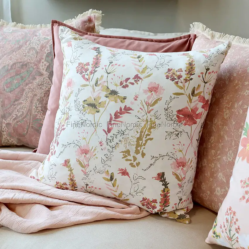 Chic Antique Aix Kissenbezug mit Wildblumen Creme 50 x 50 cm