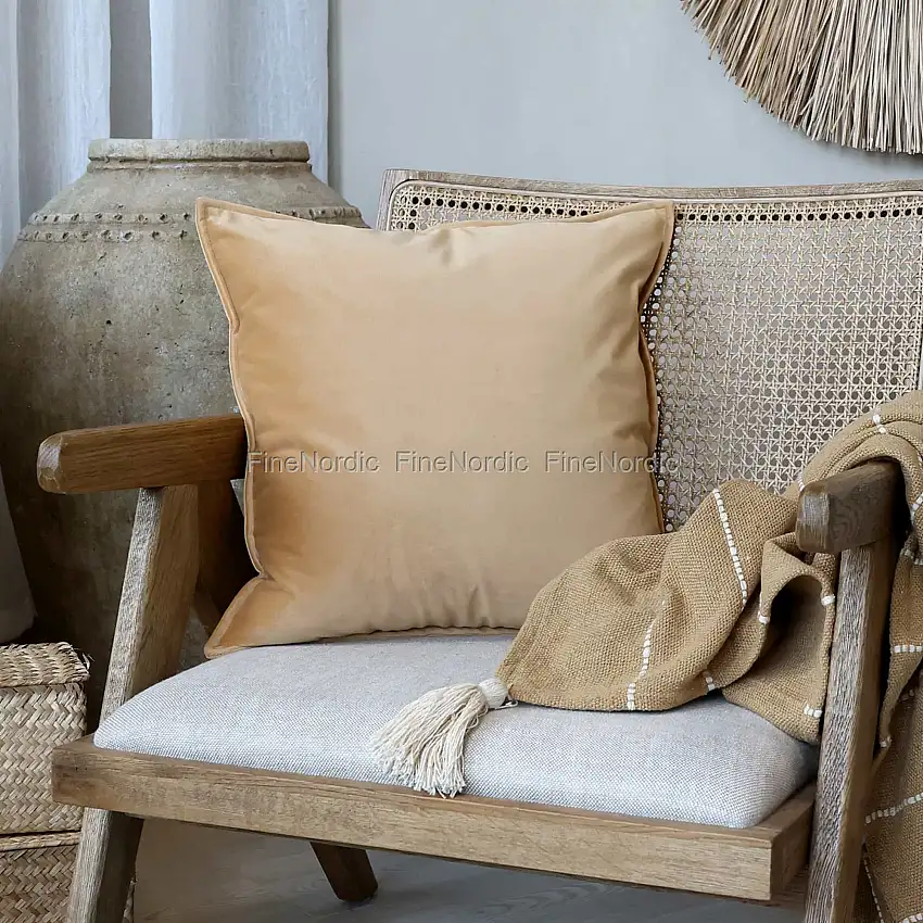 Chic Antique Aix Kissenbezug Velour Honig 50 x 50 cm