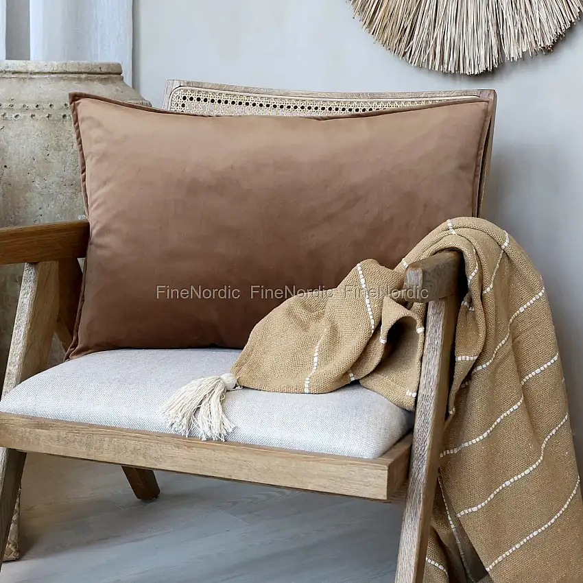Chic Antique Aix Kissenbezug Velour Nougat 50 x 70 cm