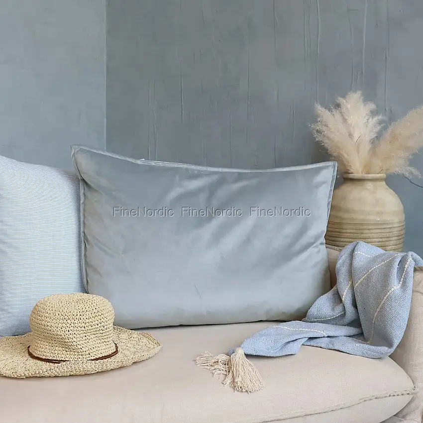 Chic Antique Aix Kissenbezug Velour Sky Blue 50 x 70 cm