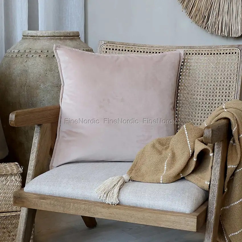 Chic Antique Aix Kissenbezug Velour Staubig Rosa 50 x 50 cm