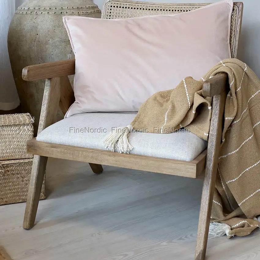 Chic Antique Aix Kissenbezug Velour Staubig Rosa 50 x 70 cm