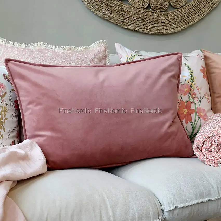 Chic Antique Aix Kissenbezug Velour Taupe 50 x 70 cm