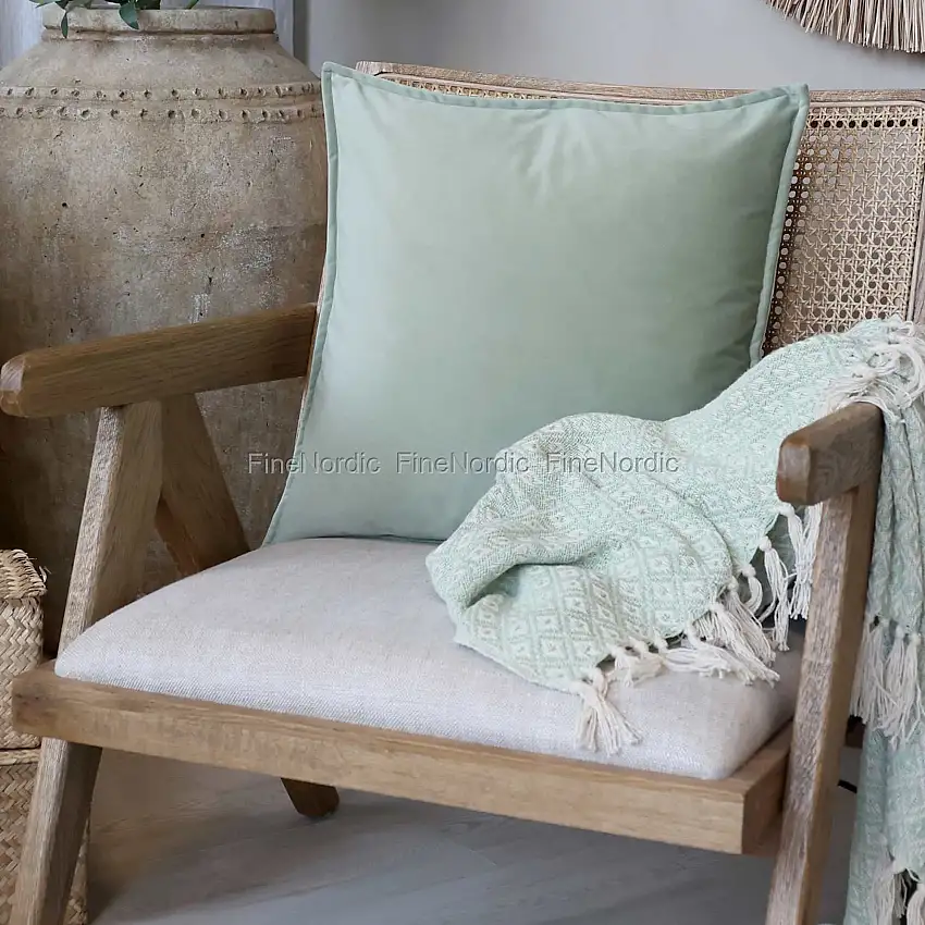 Chic Antique Aix Kissenbezug Velour Verte 50 x 50 cm
