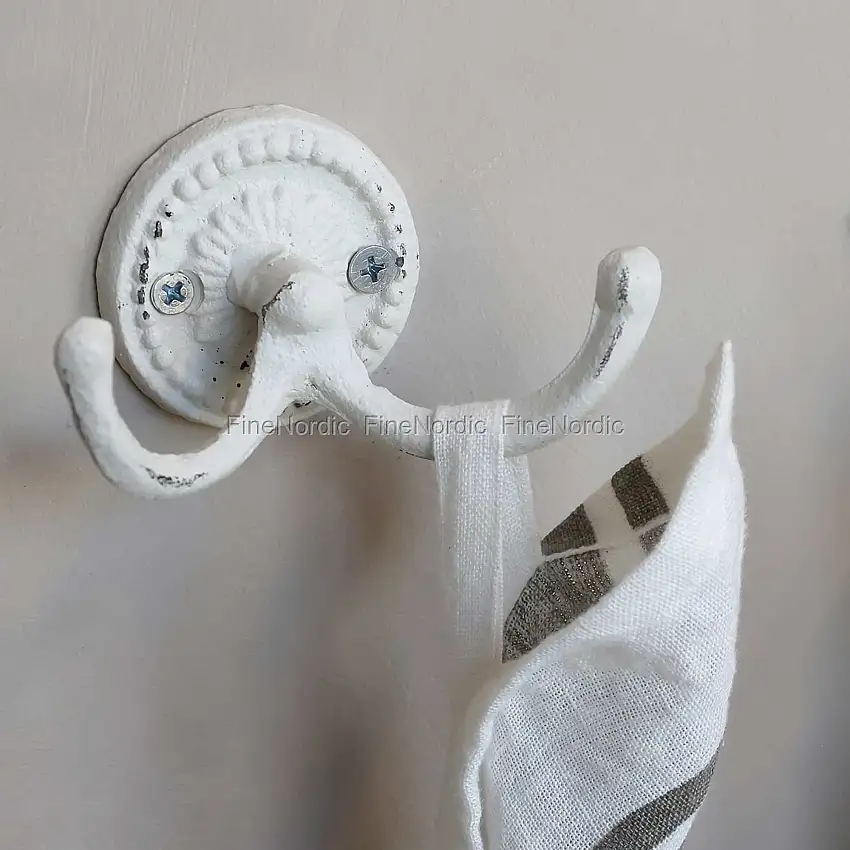 Chic Antique Haken mit Dekor Creme