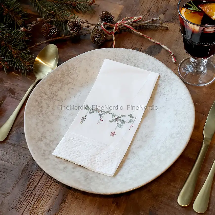 Chic Antique Papierservietten mit Girlanden Weiß 16 Stück