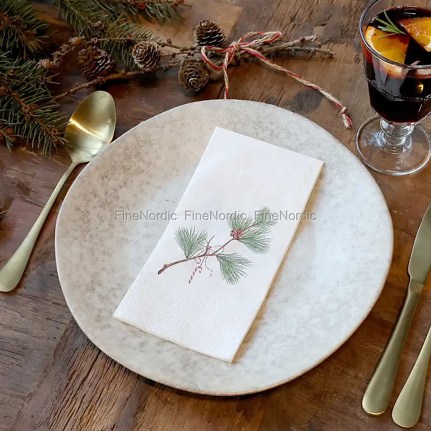 Chic Antique Papierservietten mit Weihnachtsmotiv Weiß 16 Stück