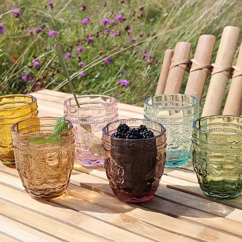 Chic Antique Saint-Émilion Glas mit Muster 6 Stück