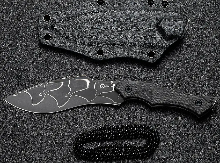 Vaquita II Micarta Black Damascus