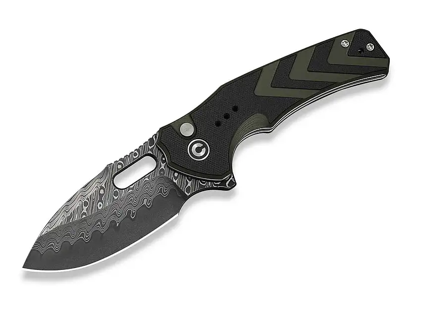 Vexron Damascus Milled Black & Green G10