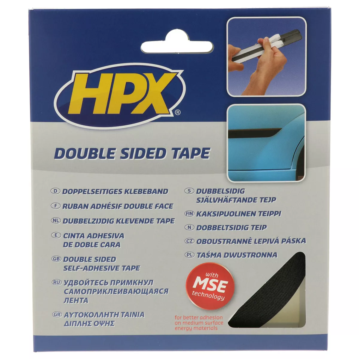 Doppelseitiges Schaumstoffband schwarz Rolle 9mm x 10m