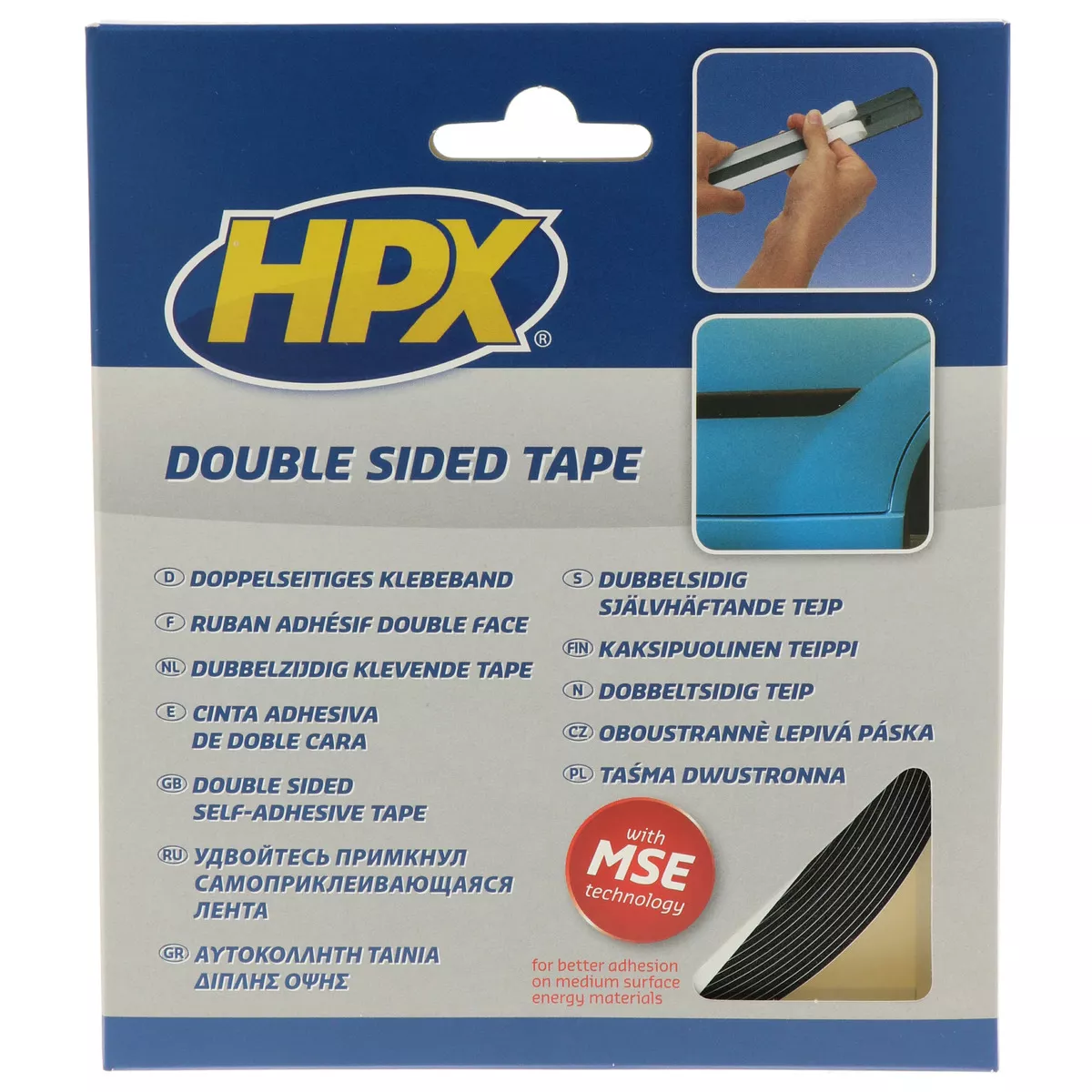Doppelseitiges Schaumstoffband schwarz Rolle 12mm x 10m