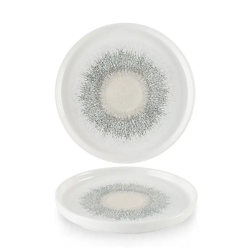 Churchill, Fusion : Agate Grey - Teller flach m. erhöhten Rand, 21 x 2 cm
