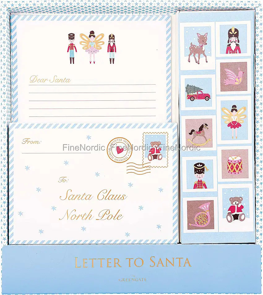GreenGate Briefpapier-Set "Xmas White" 12 Stk.