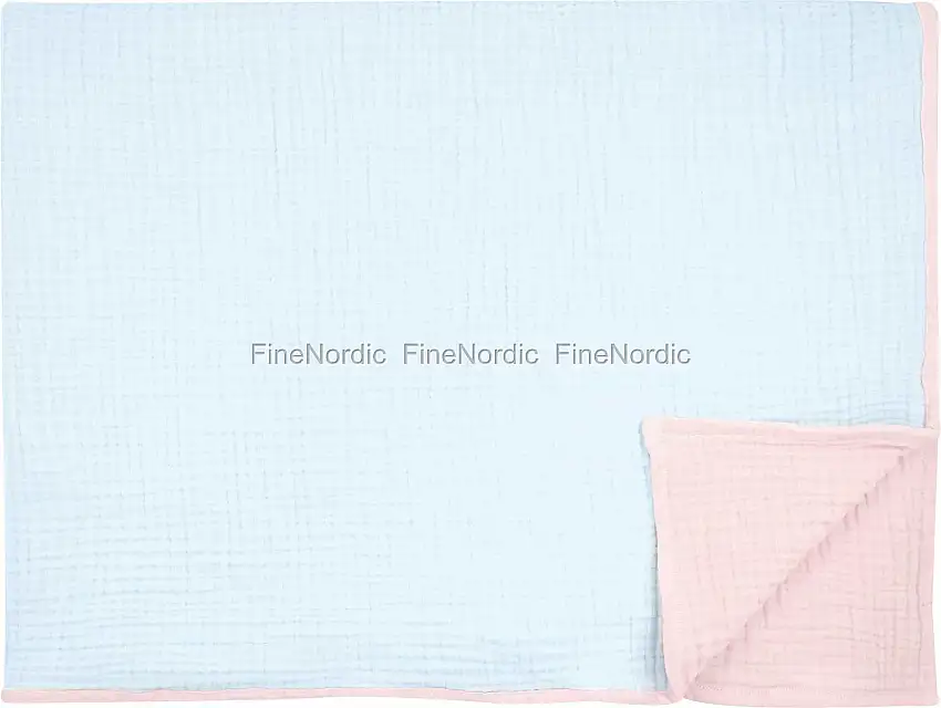 GreenGate Decke Muslin Pale Blue 140 x 220 cm