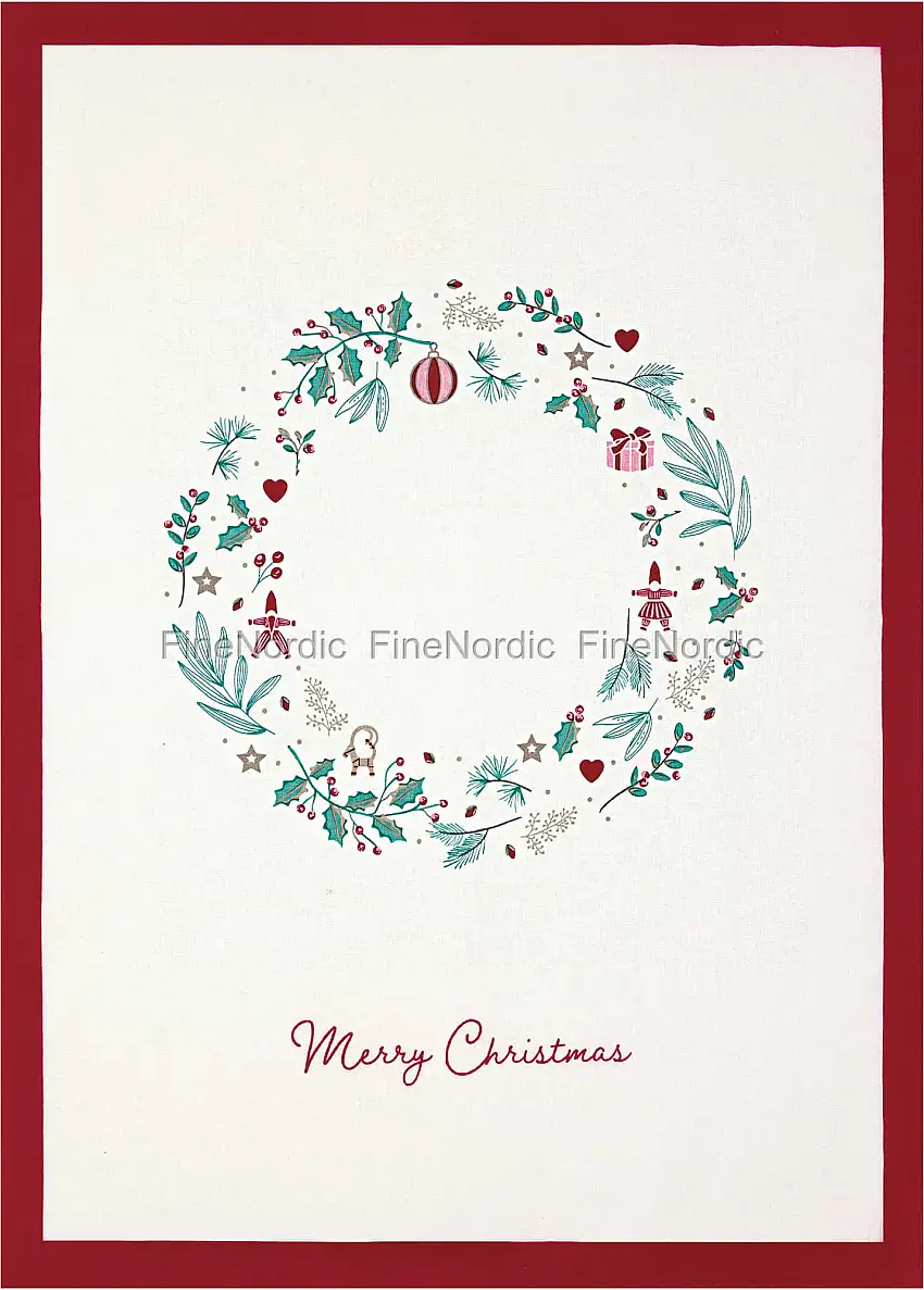 GreenGate Geschirrtuch "Pieceprinted" "Didina White"