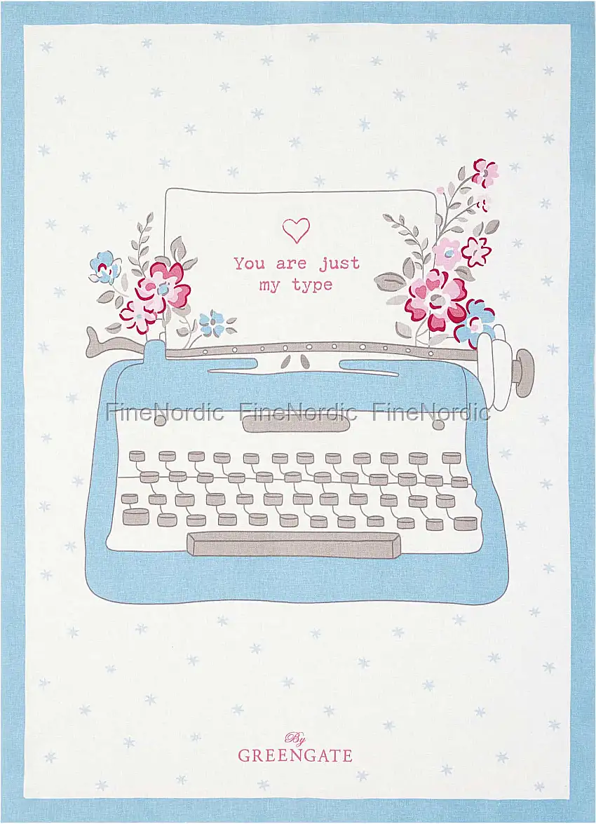 GreenGate Geschirrtuch "Pieceprinted" "Elba White"