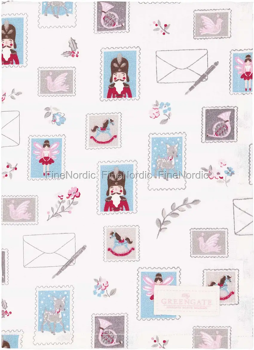 GreenGate Geschirrtuch "Xmas Letter White"