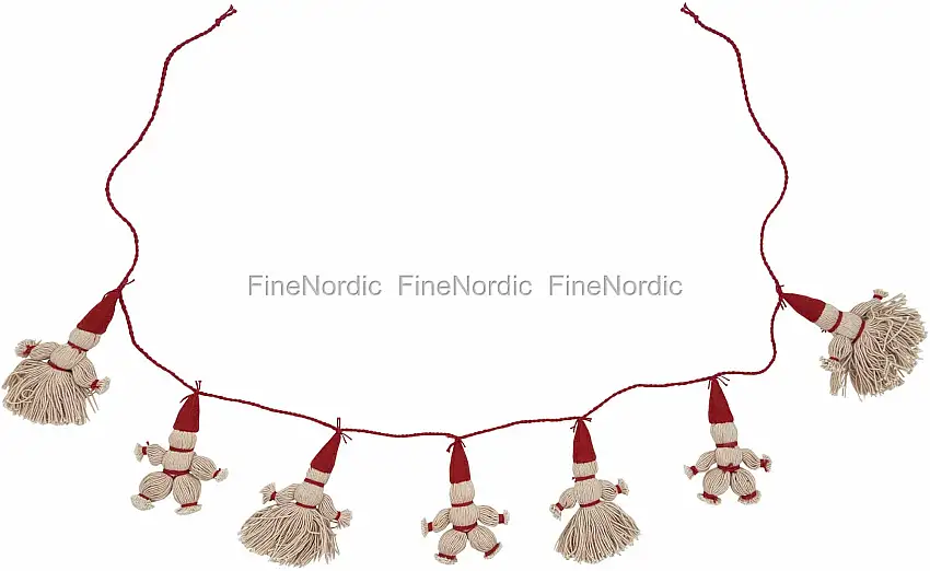GreenGate Girlande "Xmas Pixie Grey"