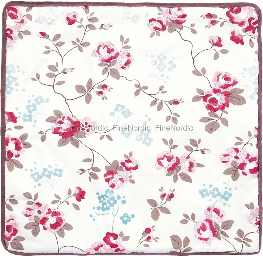 GreenGate Kissenhülle "Elsy White" mit Stickerei - 40 x 40 cm