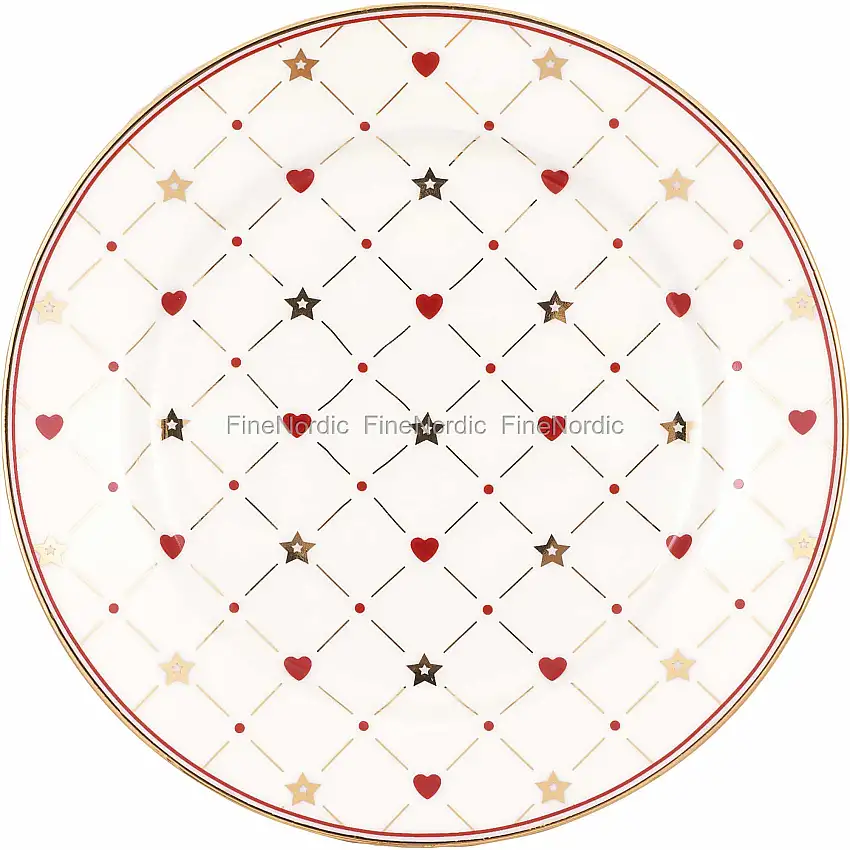 GreenGate Kleiner Teller "Clarina Heart White"