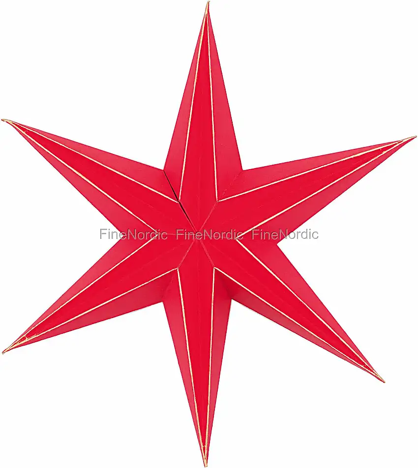 GreenGate Papirweihnachtsstern - Classic - Rot - Medium