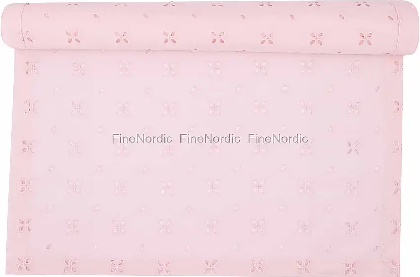 GreenGate Tischläufer Lace Pale Pink 50 x 150 cm
