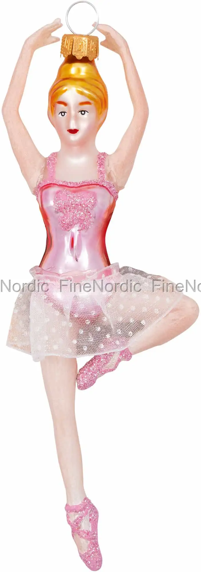GreenGate Weihnachtsschmuck - Glas - Ballerina "Pale Pink" mit Rock