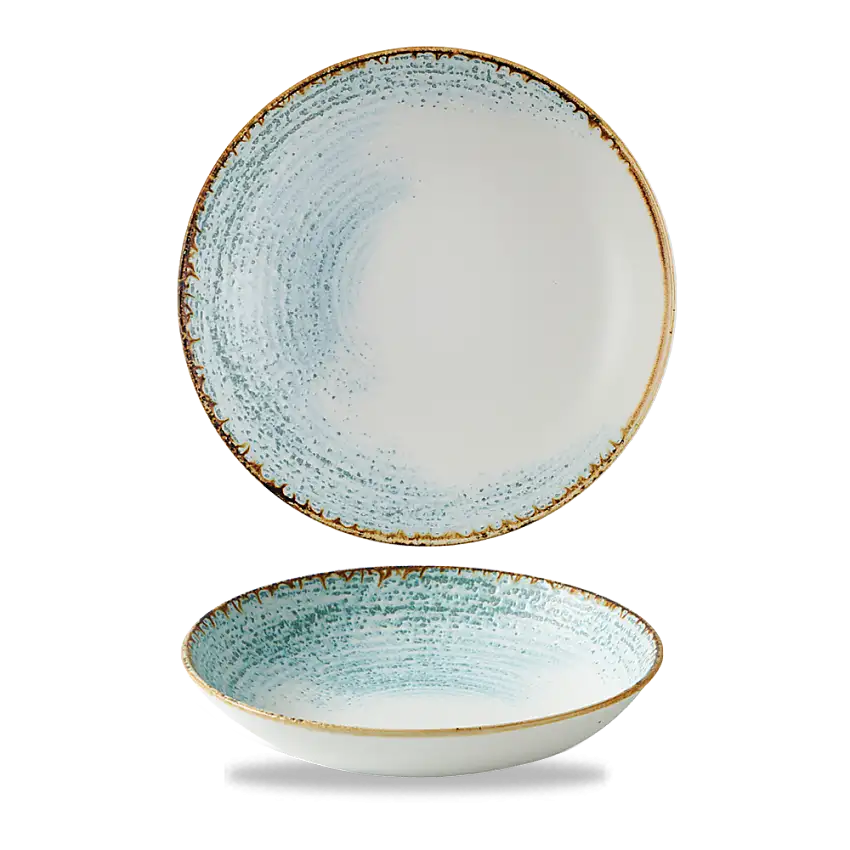 Churchill, Homespun Accents : Aquamarine - Teller tief Coup, 18,2 cm/ 0,43 ltr.