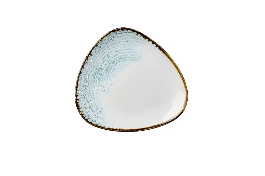 Churchill, Homespun Accents : Aquamarine - Teller flach dreieckig, 24,5 cm