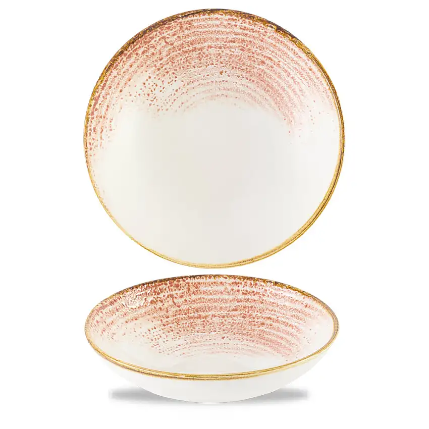 Churchill, Homespun Accents : Coral - Teller tief Coup, 24,8 cm/ 1,11 ltr.