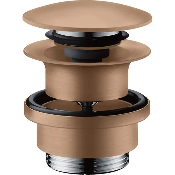 Hansgrohe Ablaufgarnitur Push-Open für Waschtisch- und Bidetmischer Brushed Red Gold					(51300310)