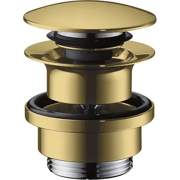 Hansgrohe Ablaufgarnitur Push-Open für Waschtisch- und Bidetmischer Polished Gold Optic					(51300990)