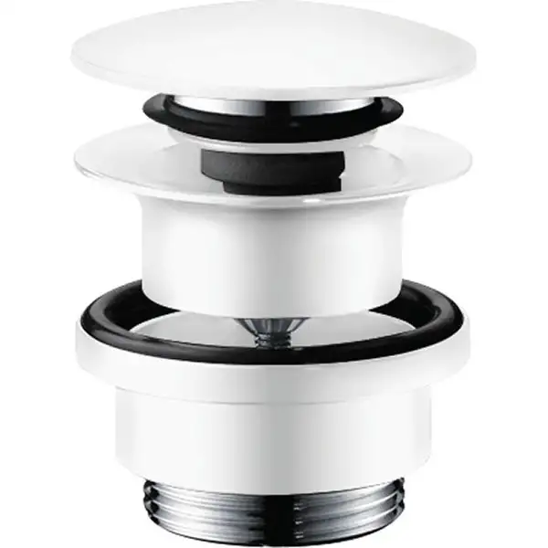 Hansgrohe Ablaufventil push-open DN32 mattweiss mit Überlaufloch					(50100700)