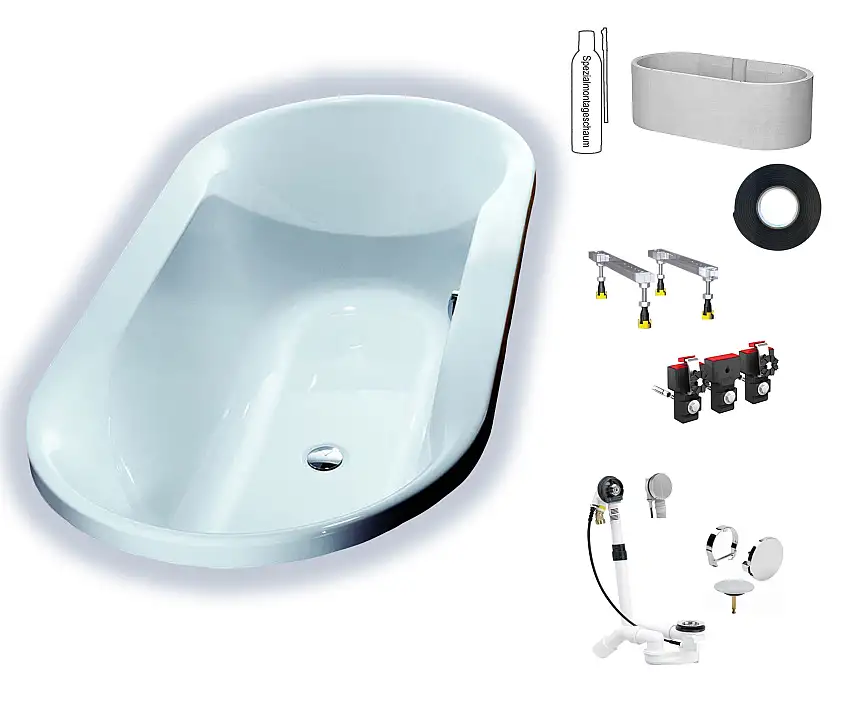 Hoesch Spectra 1700x800 Oval Badewanne Acryl 6480.010					(SETW005)