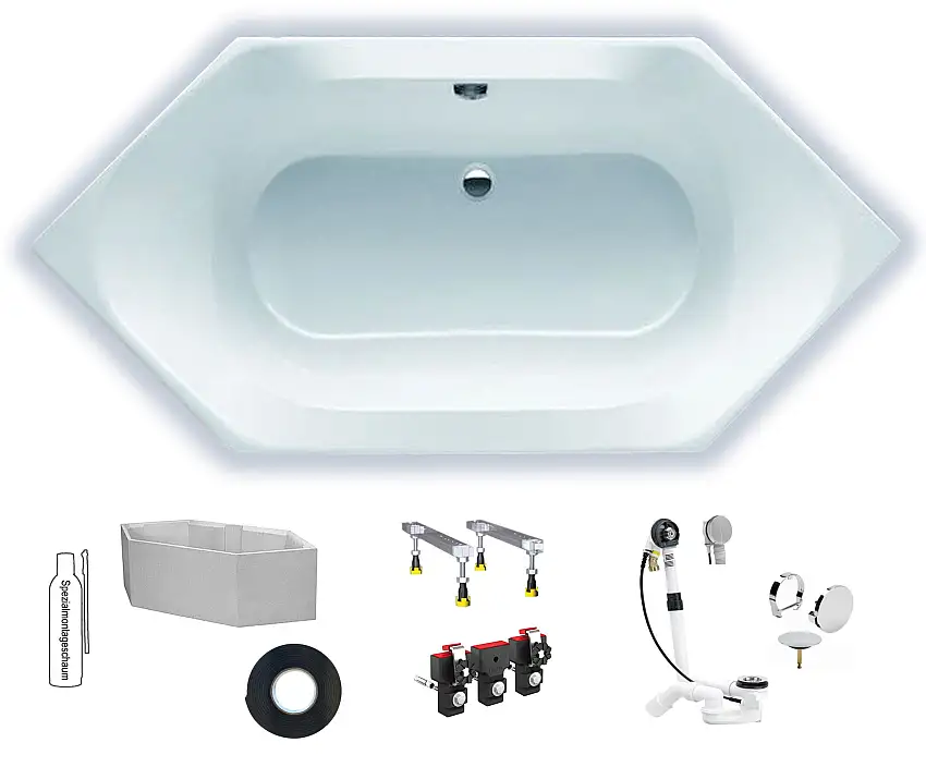 Hoesch Spectra 1800x800 6-Eck Badewanne Acryl 3656.010					(SETW003)