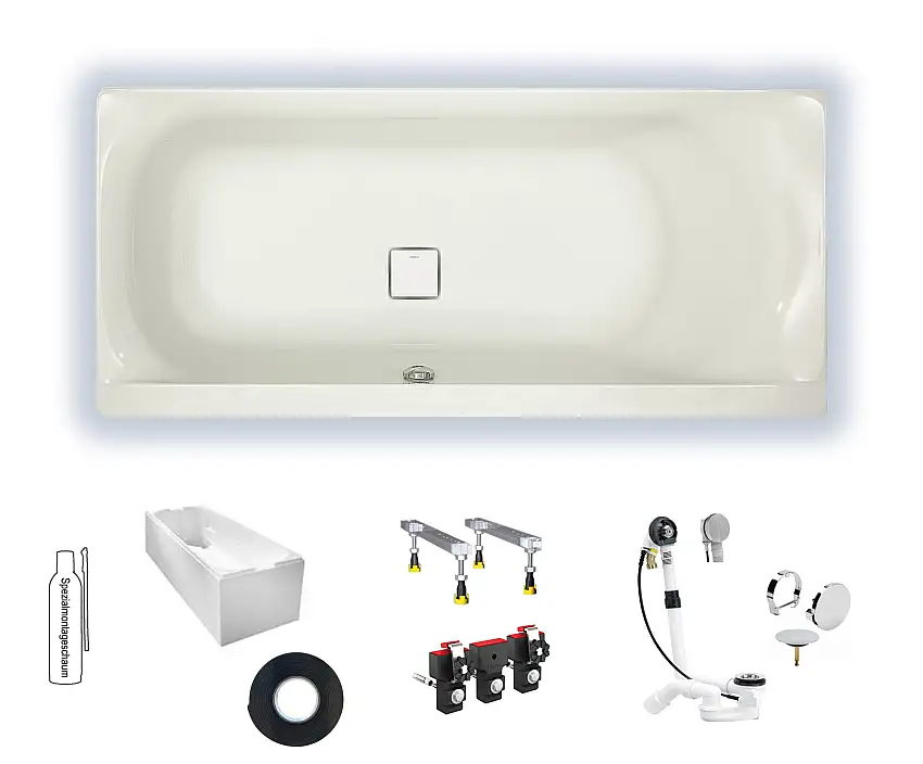 Hoesch Thasos 1700x750 Rechteck Badewanne Acryl weiß 3744.010					(SETW089)
