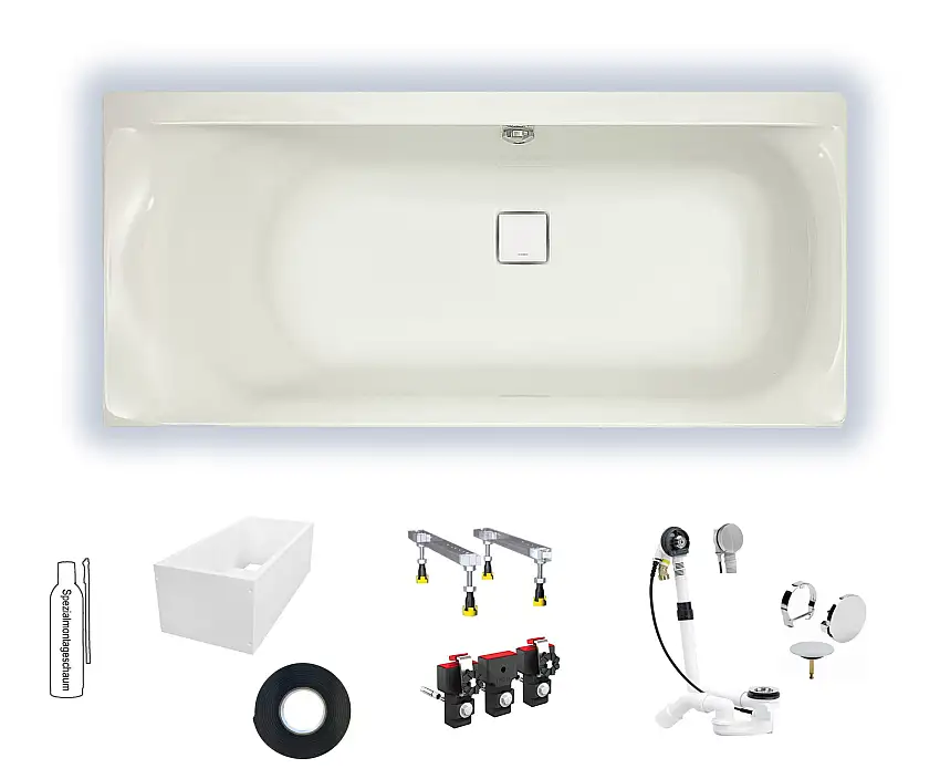 Hoesch Thasos 1800x800 Rechteck Badewanne Acryl weiß 3741.010					(SETW090)