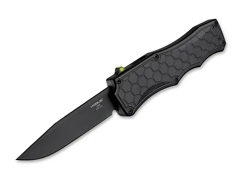 Exploit OTF Automatic 3.5 Clippoint Aluminum Black PVD