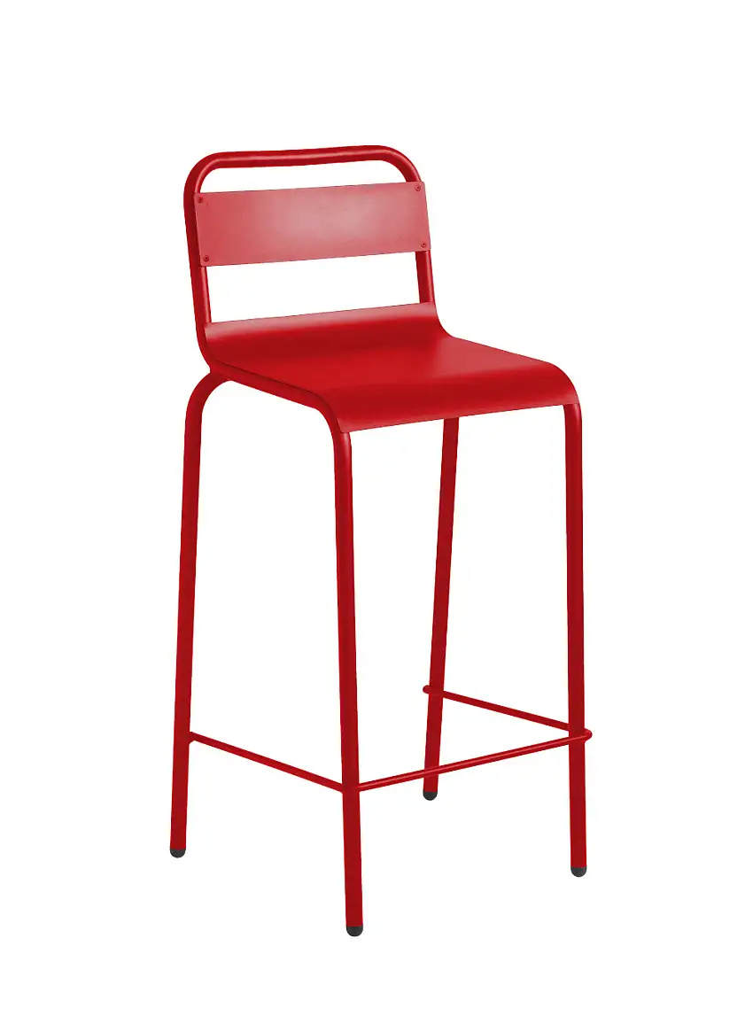 iSiMAR - Anglet Barhocker, höhe 65 cm, tomatenrot