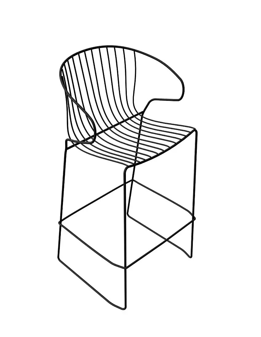 iSiMAR - Bolonia Barhocker, höhe 65 cm, graphitschwarz