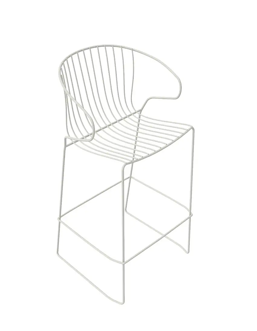 iSiMAR - Bolonia Barhocker, höhe 65 cm, kieselgrau