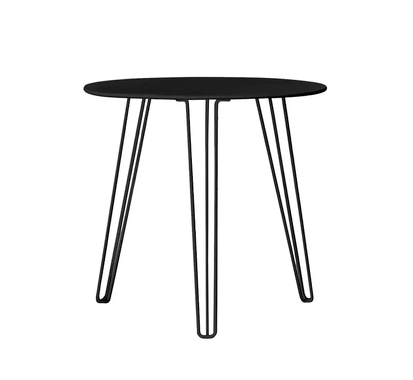iSiMAR - Menorca Bistrotisch, Ø 80 cm, graphitschwarz