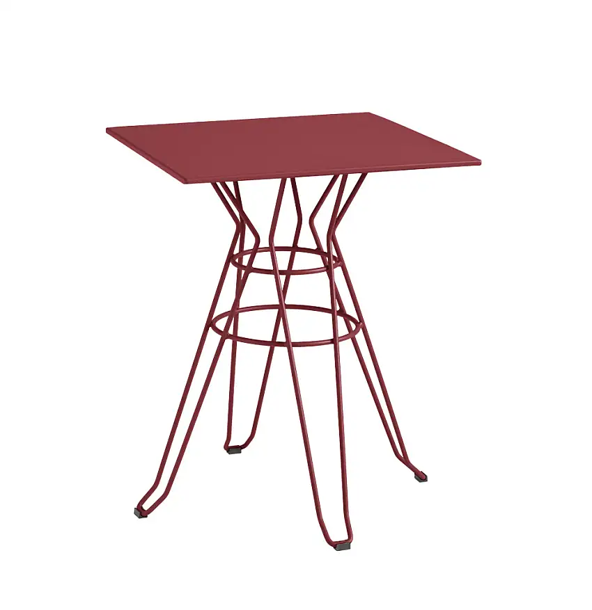 iSiMAR - Capri Bistrotisch, 70 x 70 cm, purpurrot